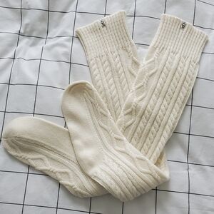 Ugg Cable Knit Over The Knee Socks
